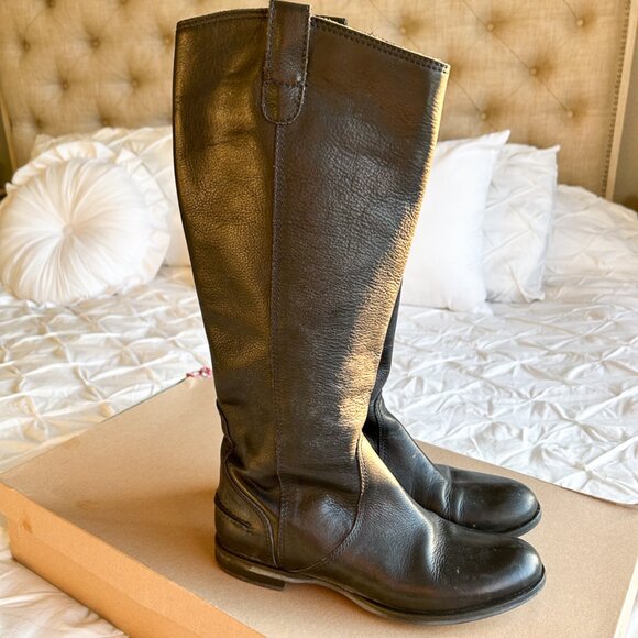 Madewell Black Leather The Archive Riding Boots – Size 8M – Made in Italy - Picture 5 of 14